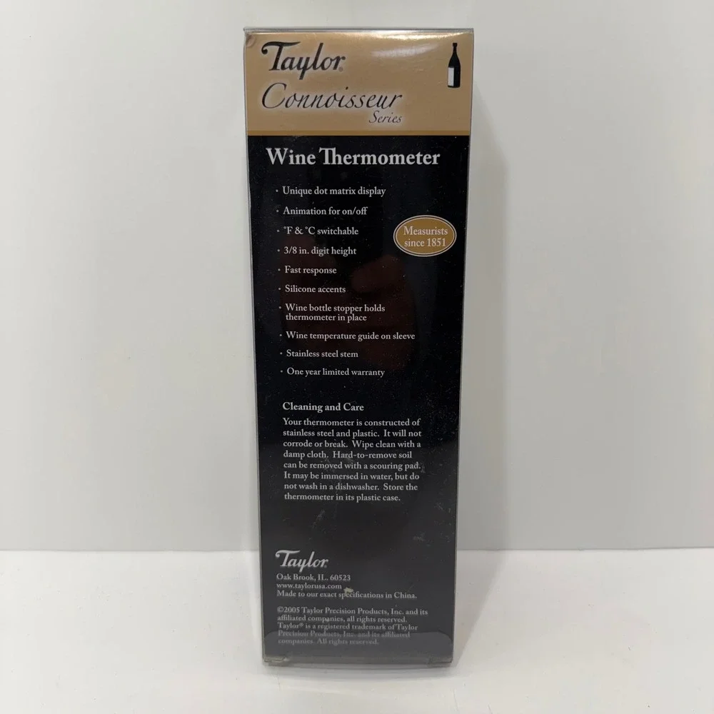 Taylor Connoisseur Series Digital Wine Thermometer 505 Stainless Steel Silver